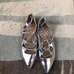 Banana republic lace up ballet flats